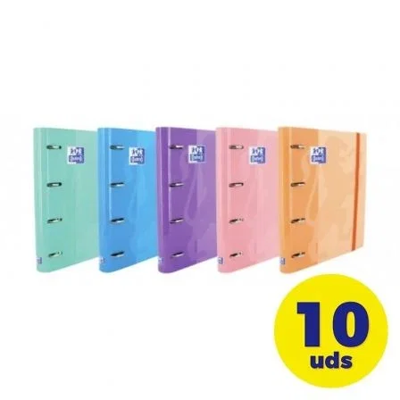 OXFORD Pack de 10 Archivadores Carpebloc A4+ con Recambio y 4 Anillas OXFORD Pack de 10 Archivadores Carpebloc A4+ con Recambio y 4 Anillas